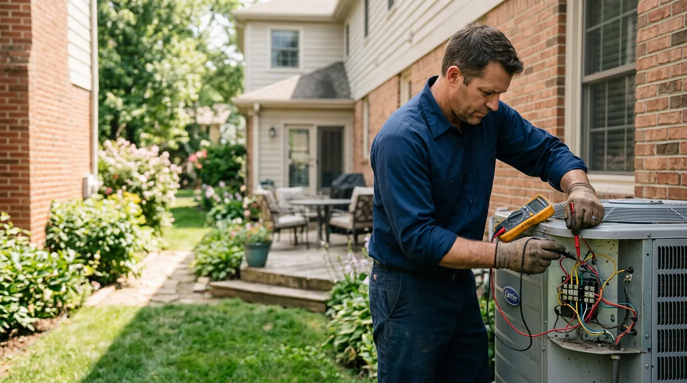 HVAC technician working near Decatur, AL